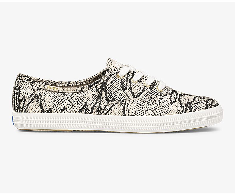 Keds Women's Champion Animal Cream Snake Champion Shoes - IX8235149